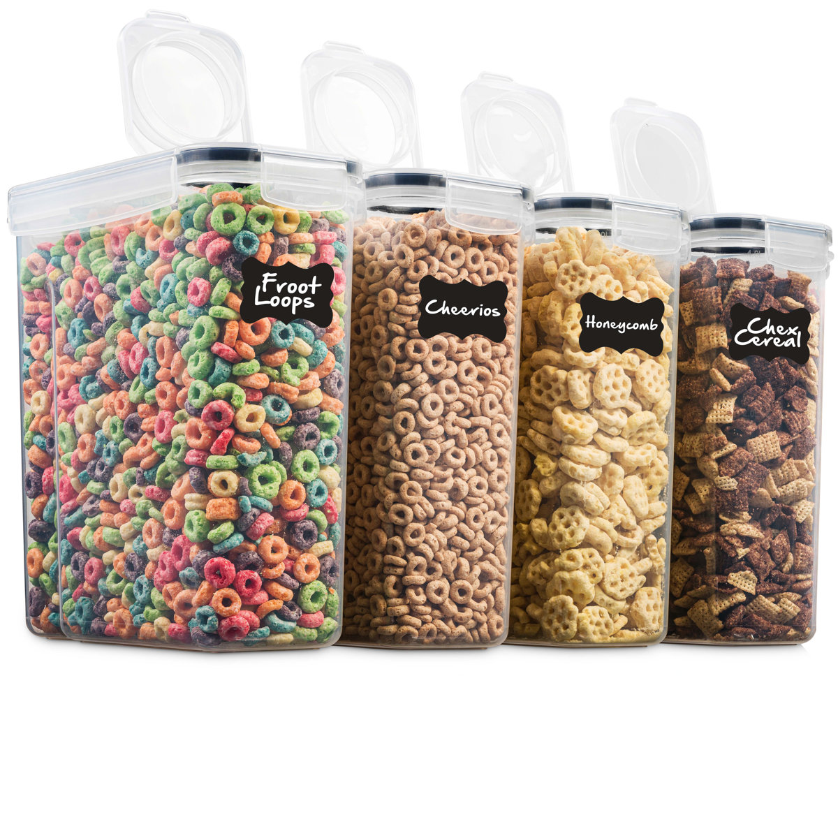 Keil 4 Pack Cereal and Dry Food Storage Container 135.5 oz. (Set of 4)